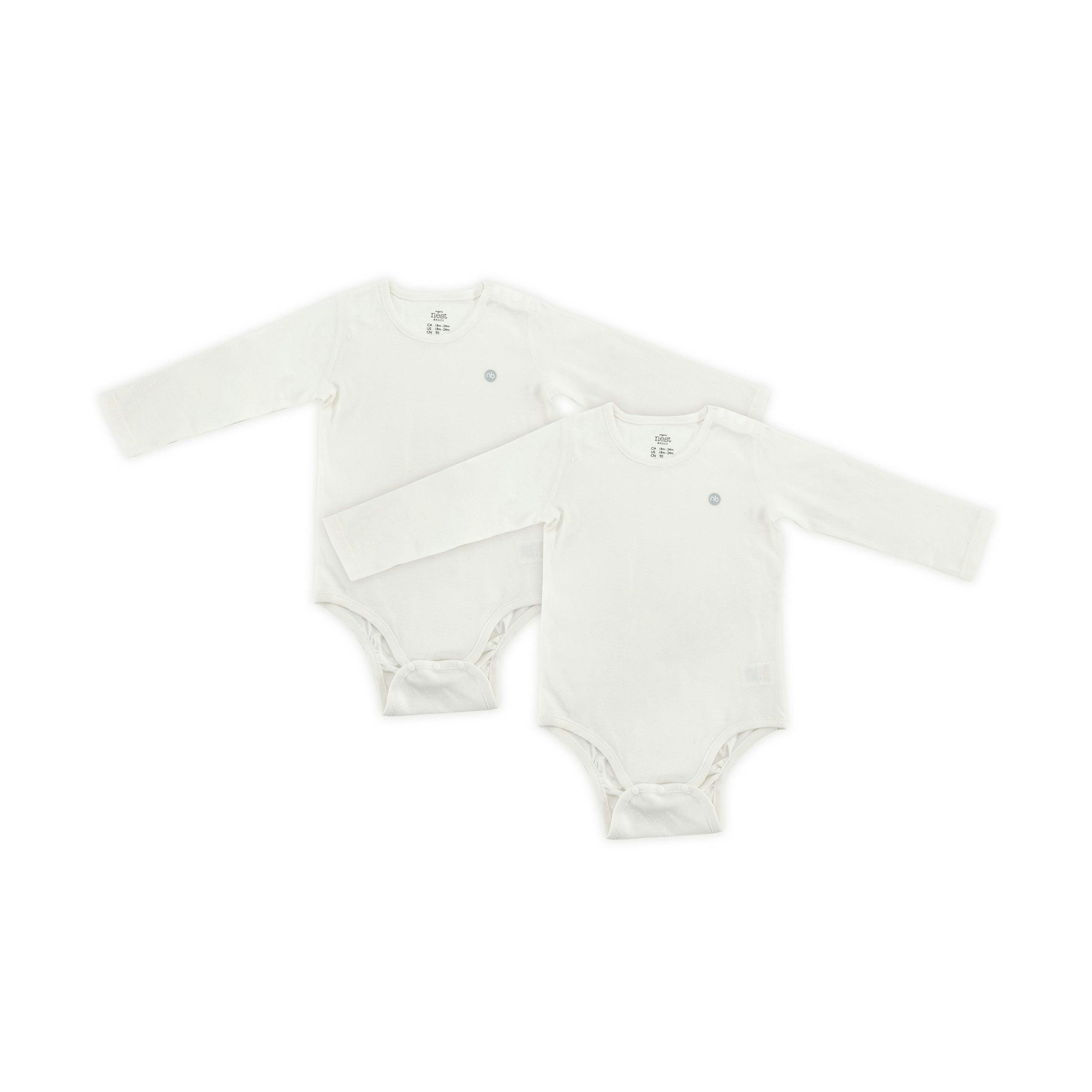 Organic Cotton Basics Ribbed Long Sleeve Onesie (2 Pack)