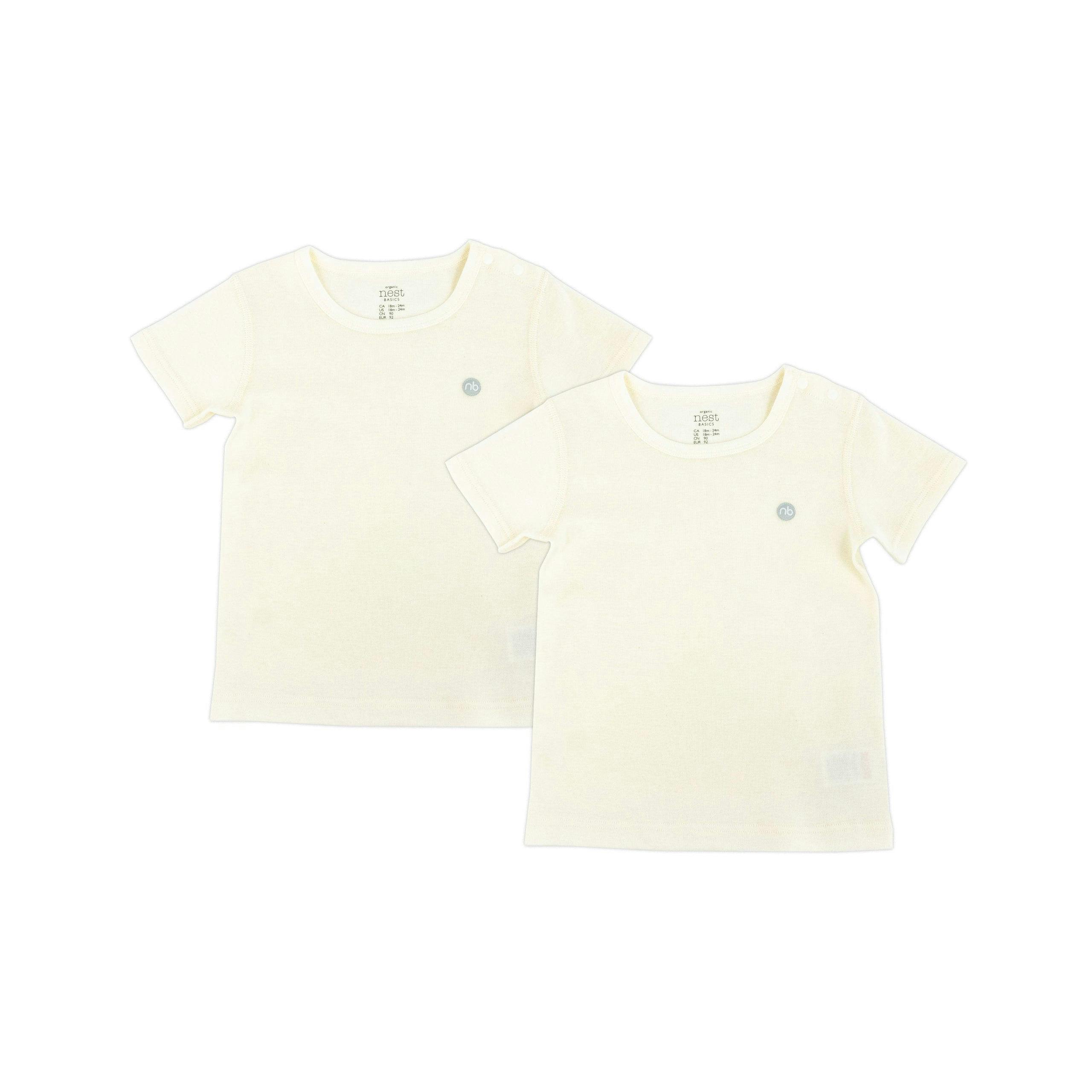 Organic Cotton Basics Ribbed Short Sleeve T-Shirt (2 Pack)