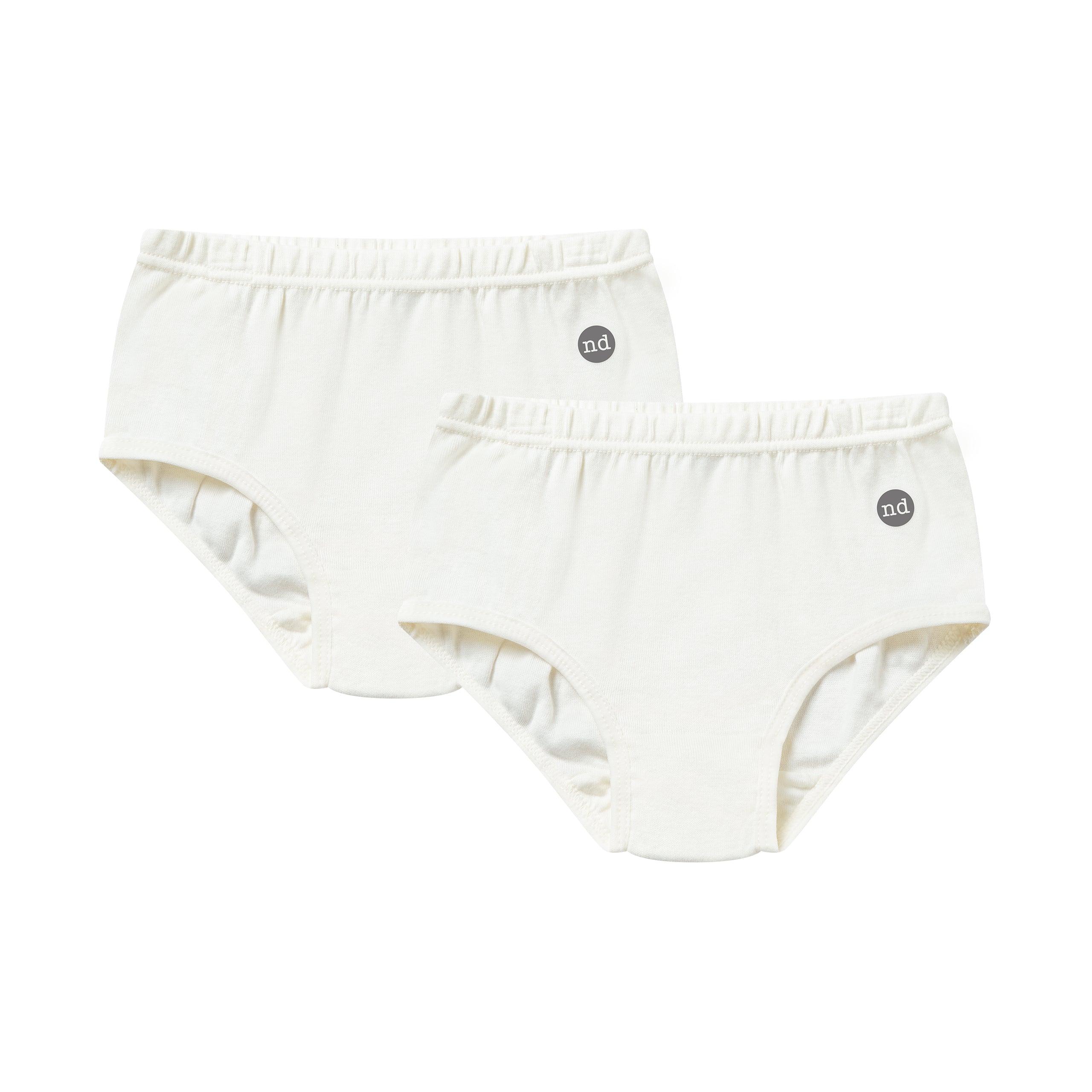 Organic Cotton Basics Ribbed Girls Briefs Underwear (2 Pack)