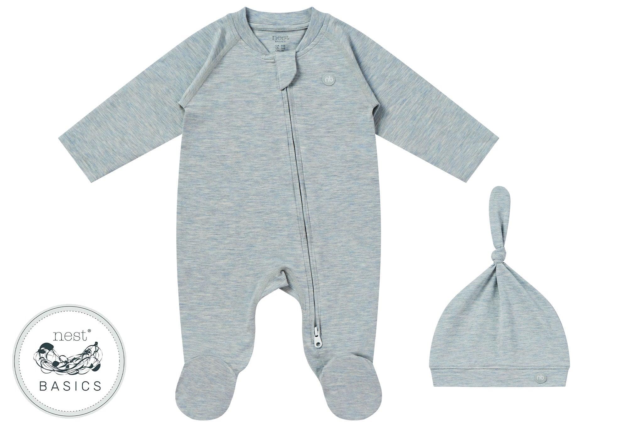 Bamboo Cotton Basics 2 Piece Romper Baby Gift Set