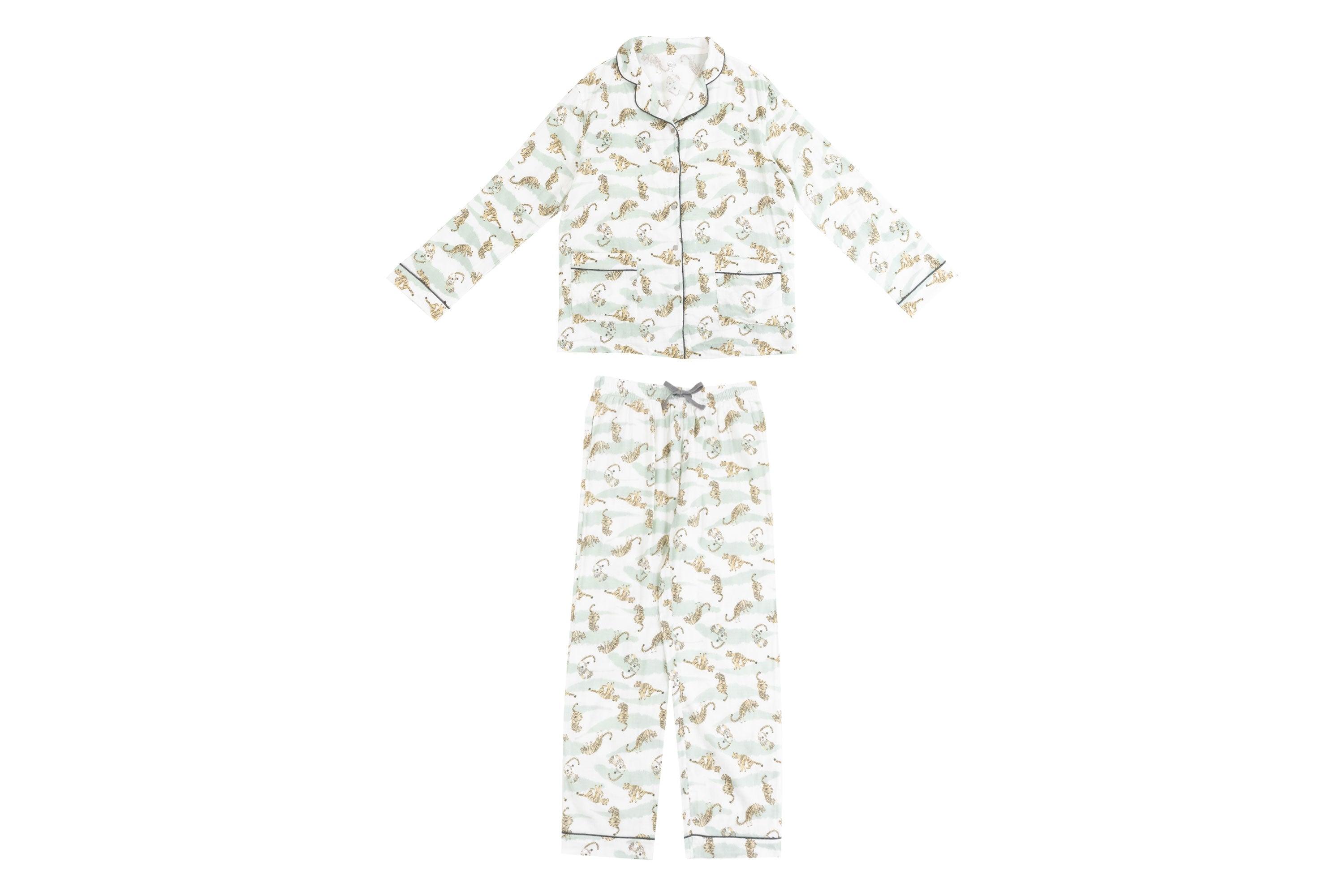 Bamboo Pima Women's Long Sleeve Button-up PJ Set