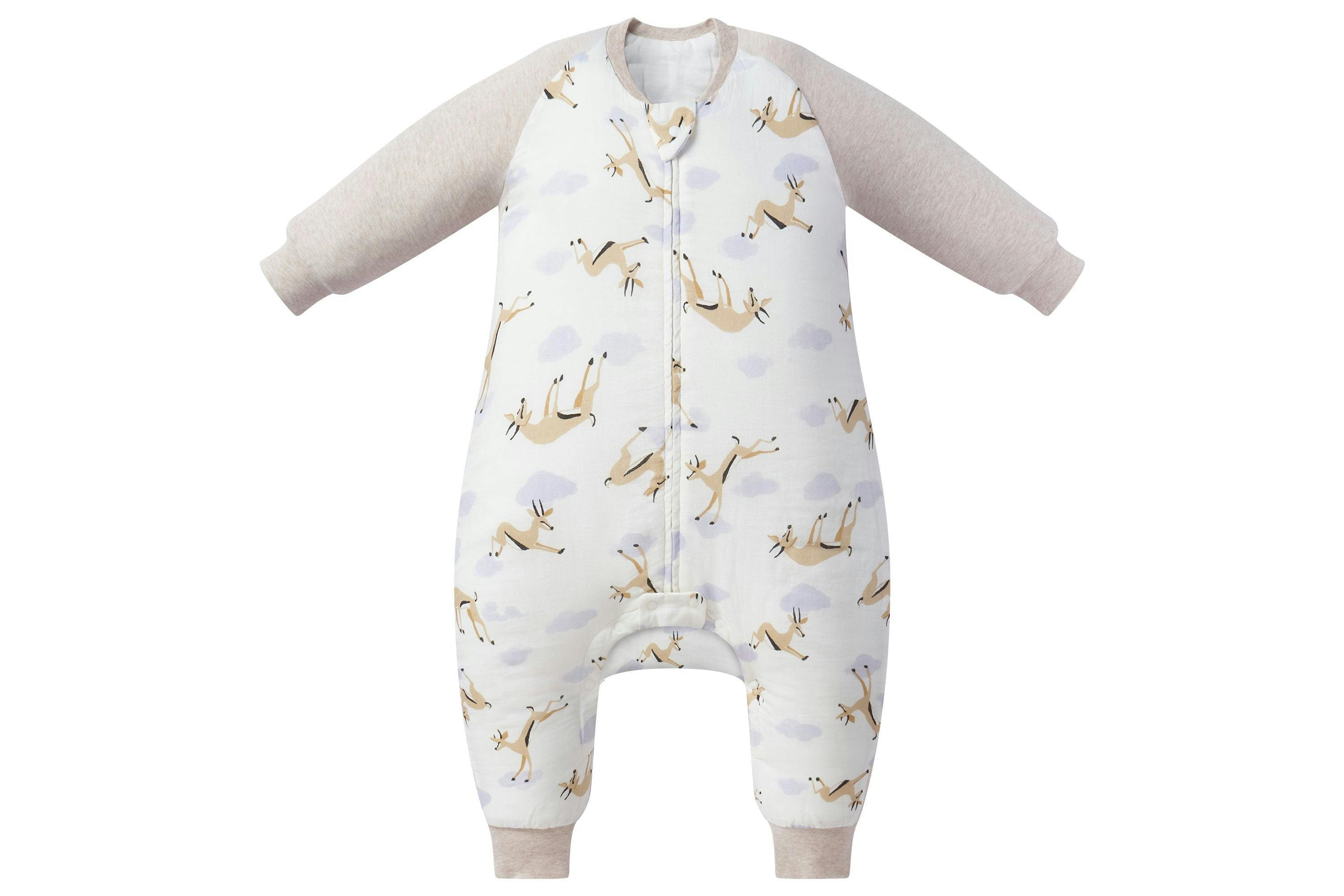 Bamboo Muslin Raglan Long Sleeve Footed Sleep Bag | 2.5 TOG