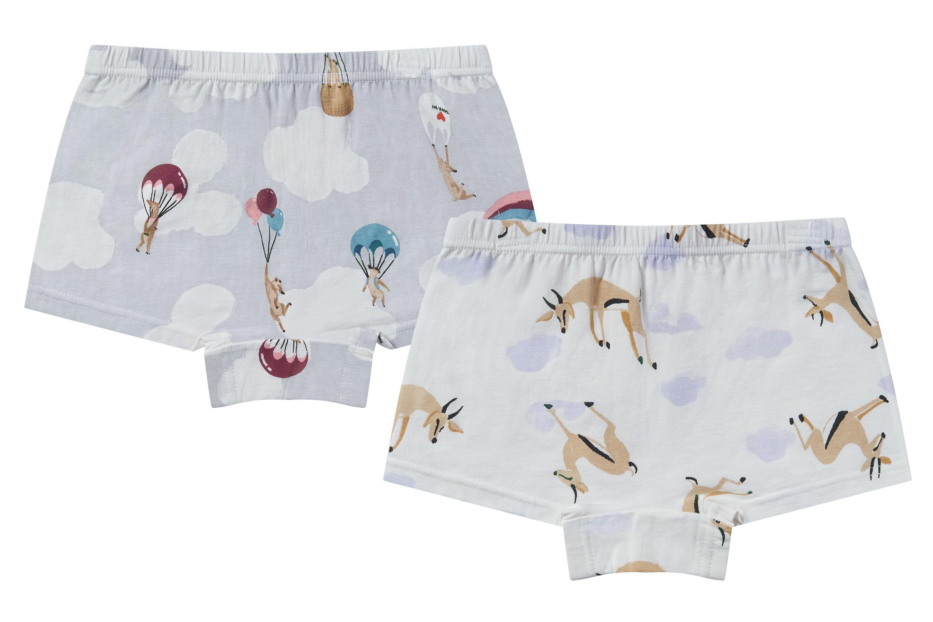 Bamboo Girls Boy Short Underwear (2 Pack)