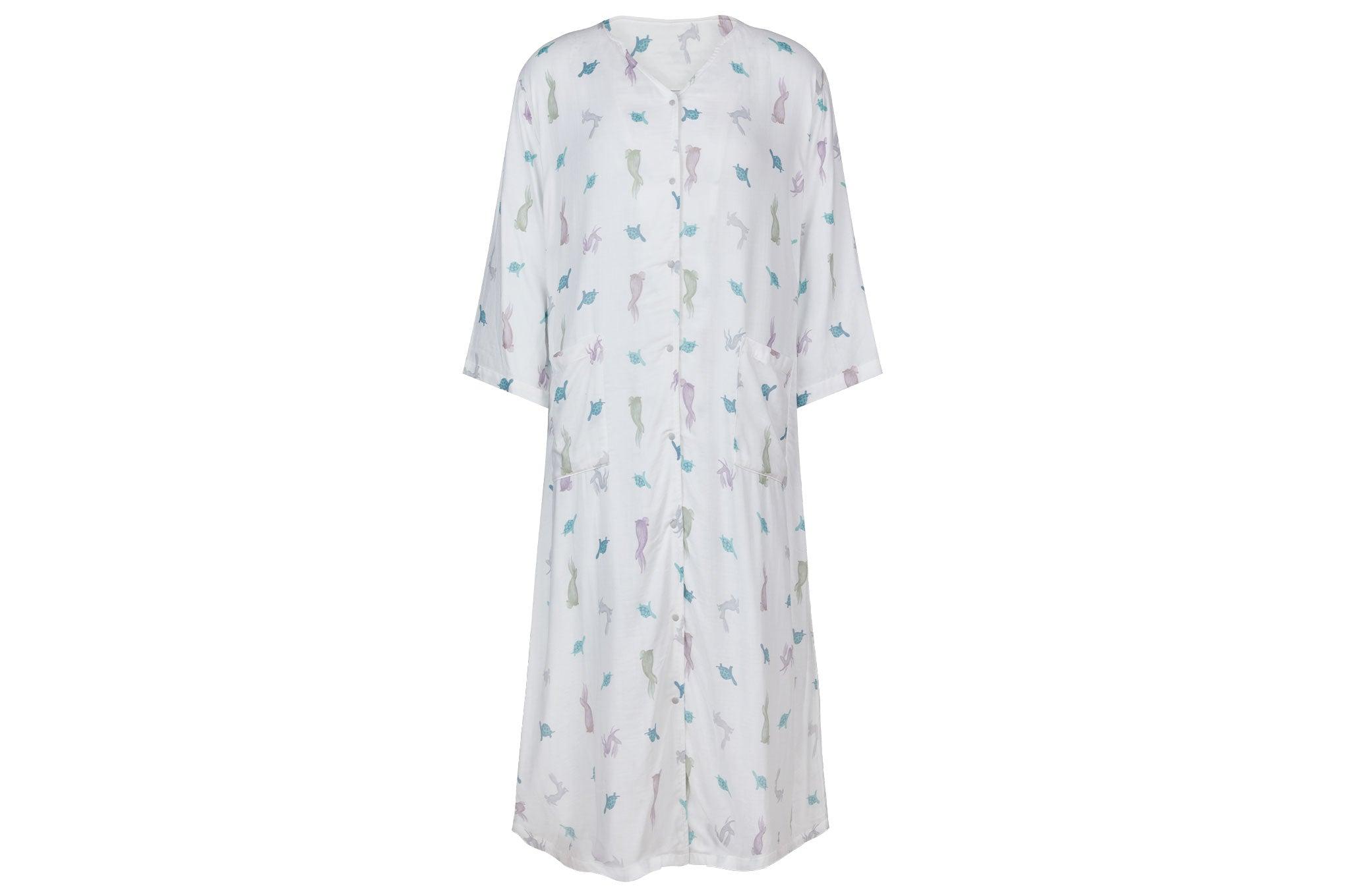 Bamboo Muslin Women's Button-Up Robe