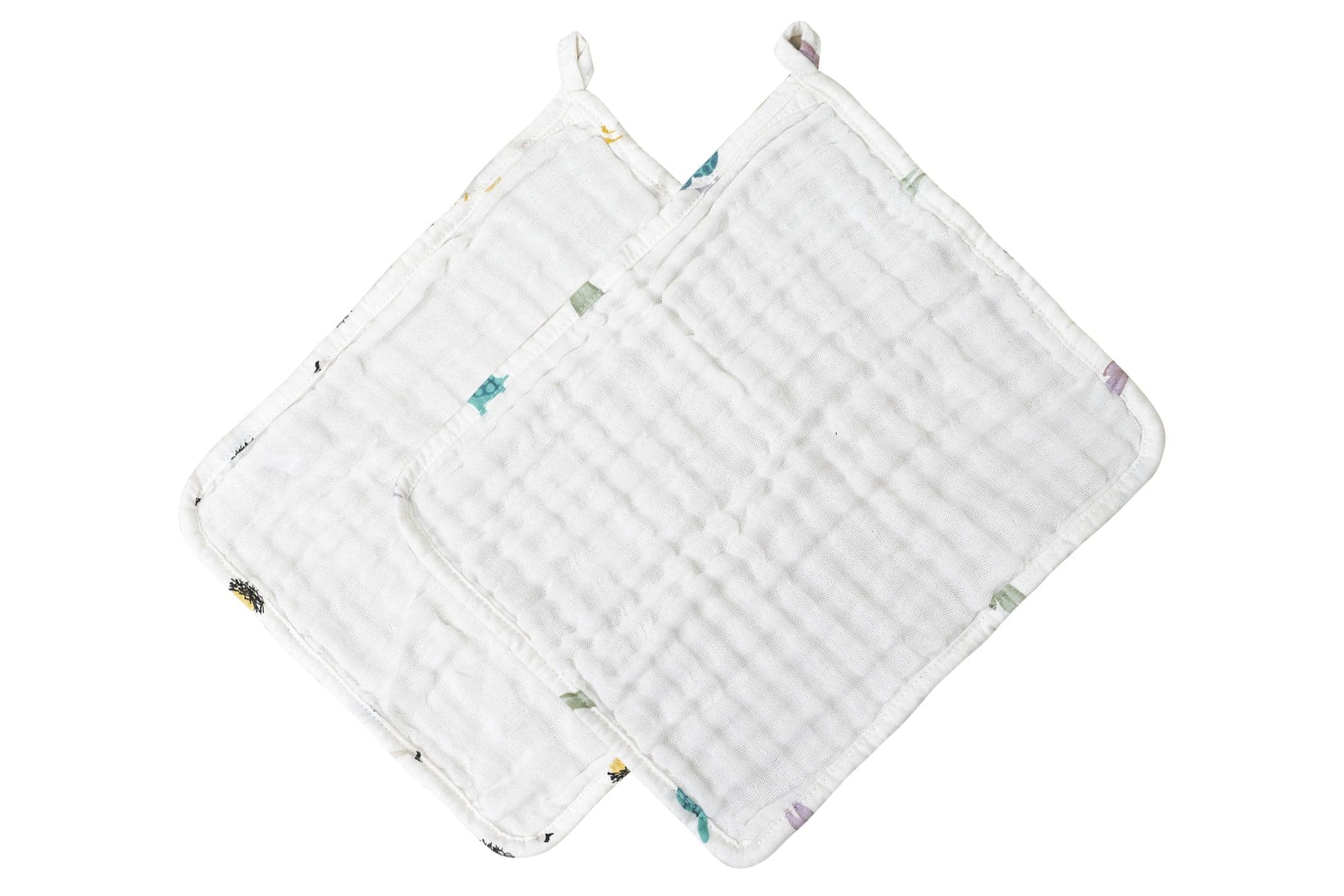 Organic Cotton 6-Layer Baby Washcloth Set (2 Pack)