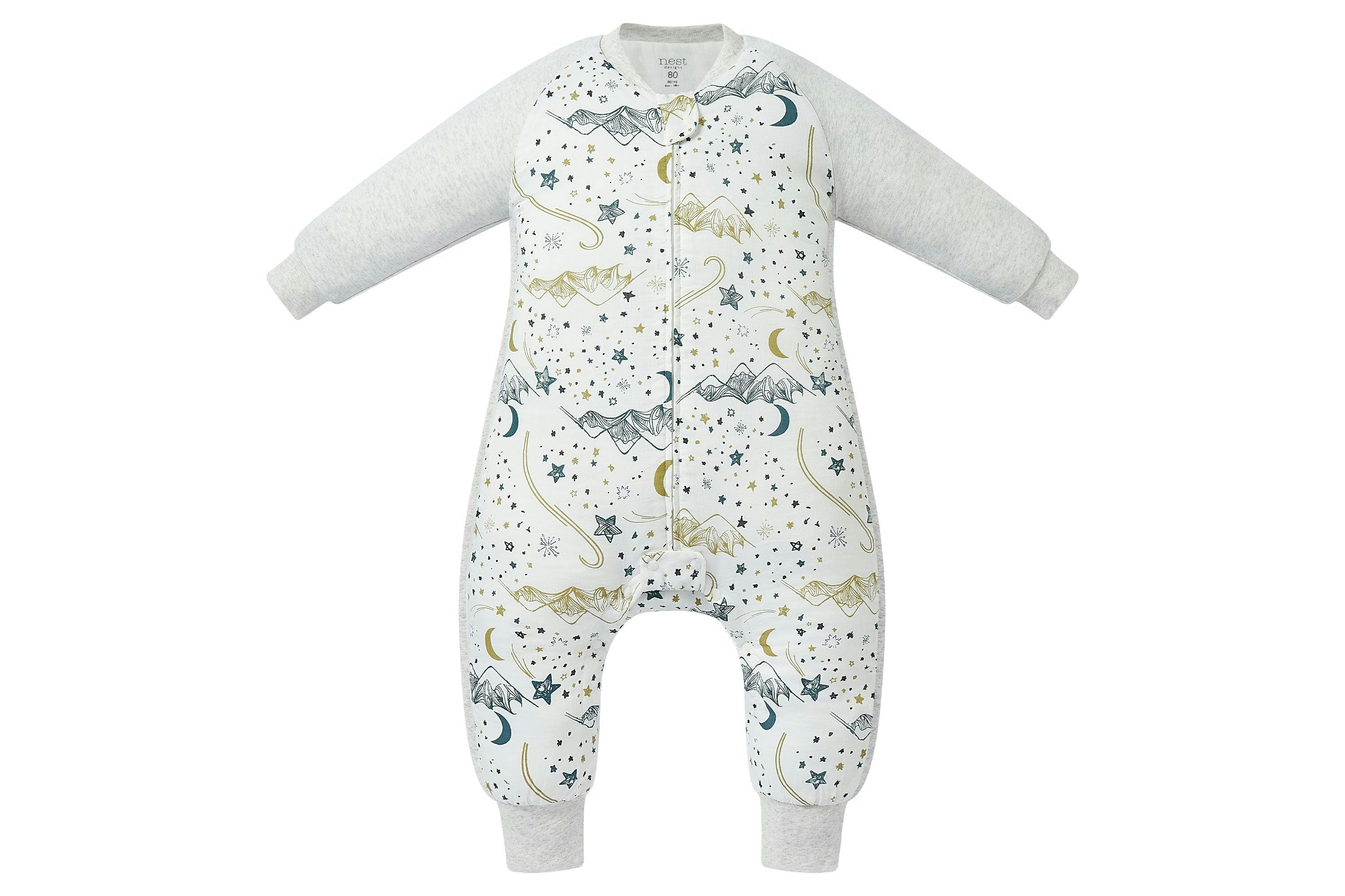 Bamboo Muslin Raglan Long Sleeve Footed Sleep Bag | 2.5 TOG