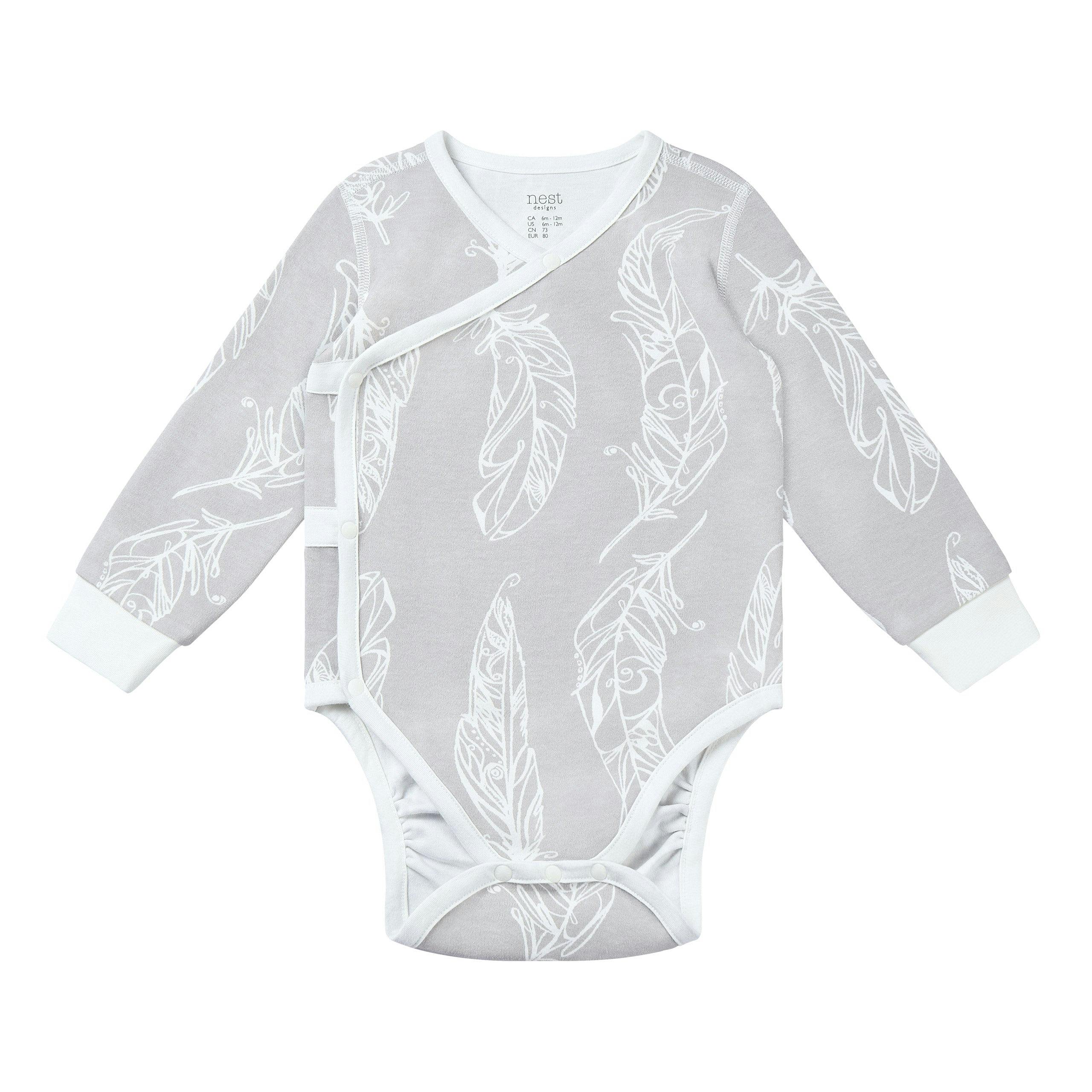 Organic Cotton Long Sleeve Kimono Onesie