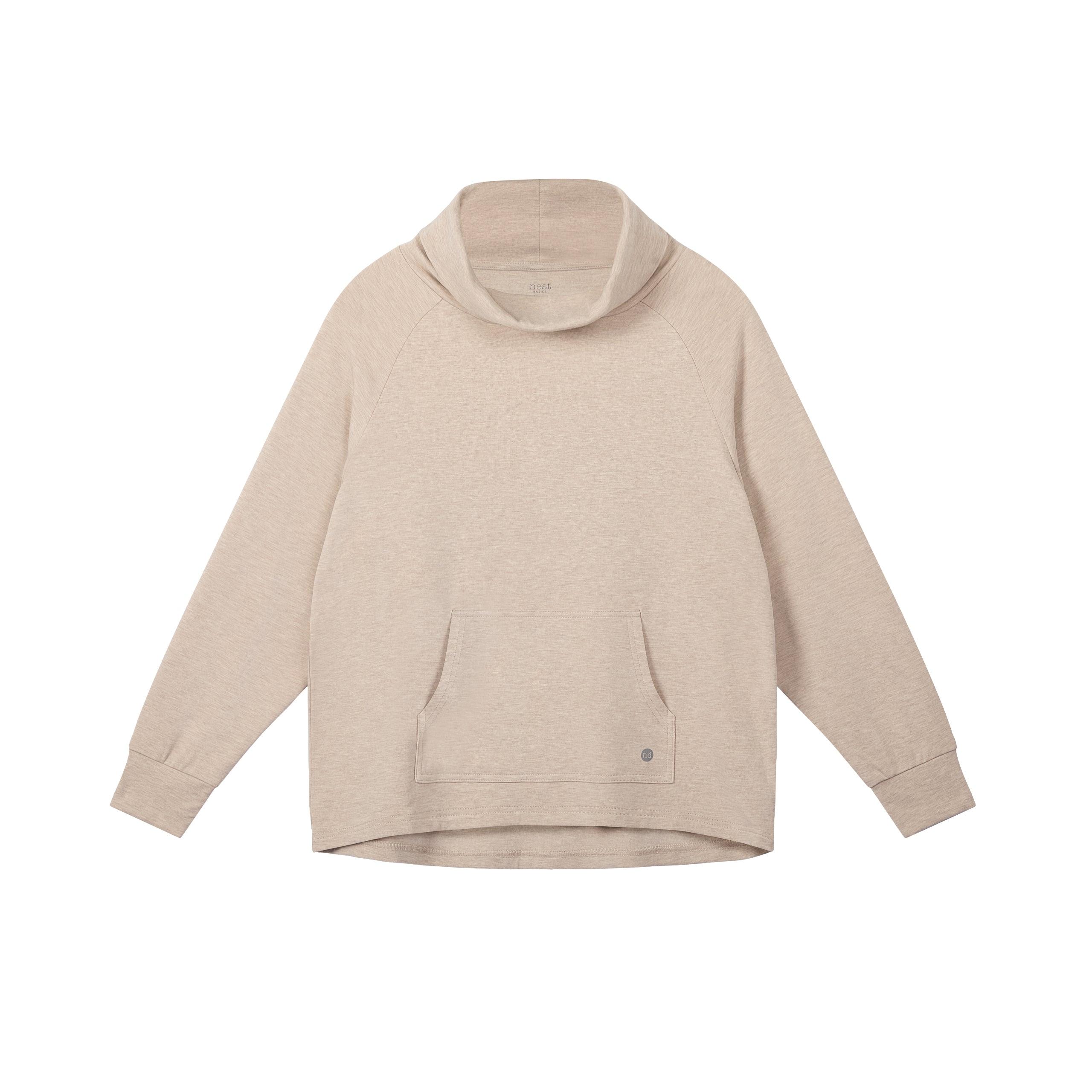 Bamboo Cotton Women's Basics Back Pleated Sweatshirt