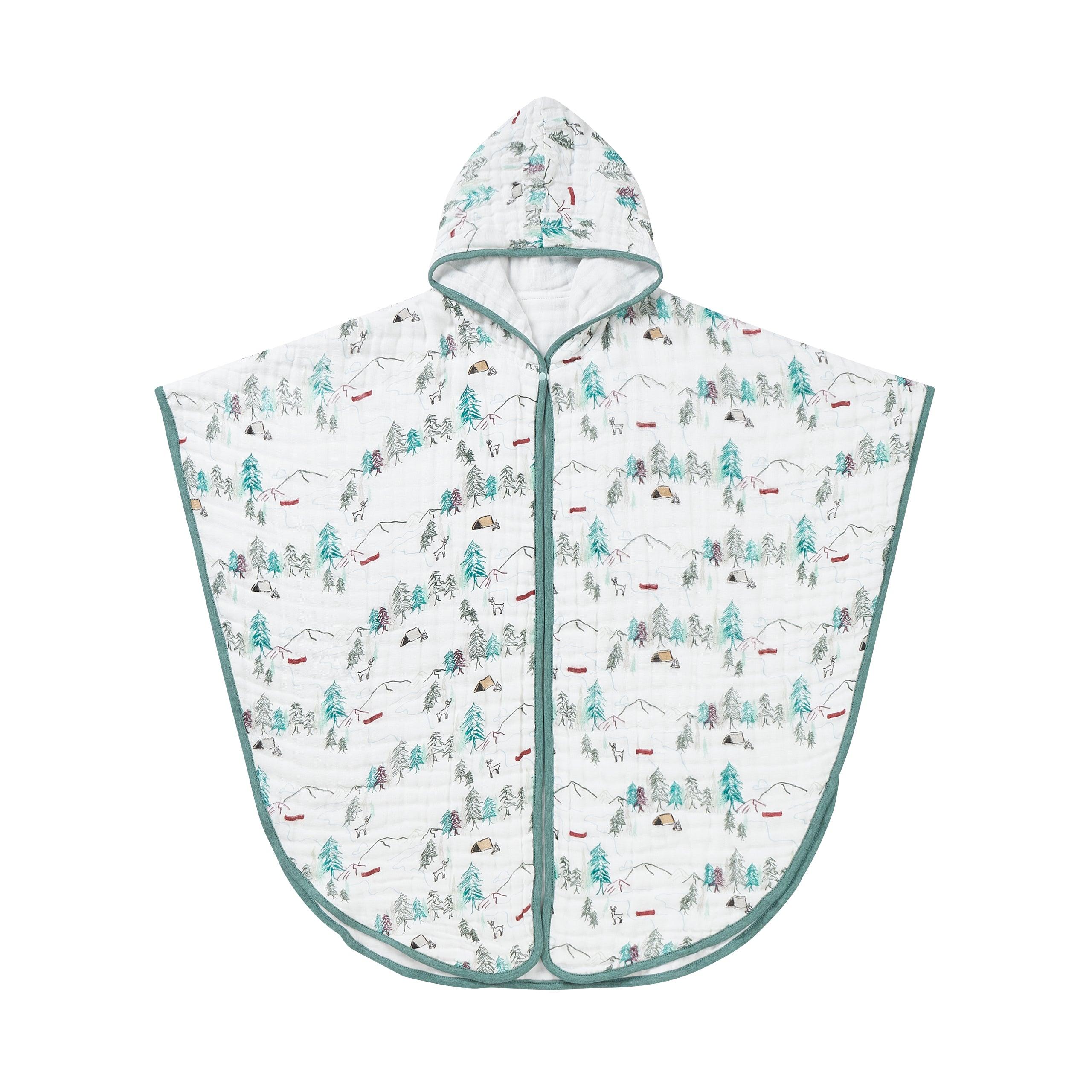 Organic Cotton Hooded Baby Bath Cloak