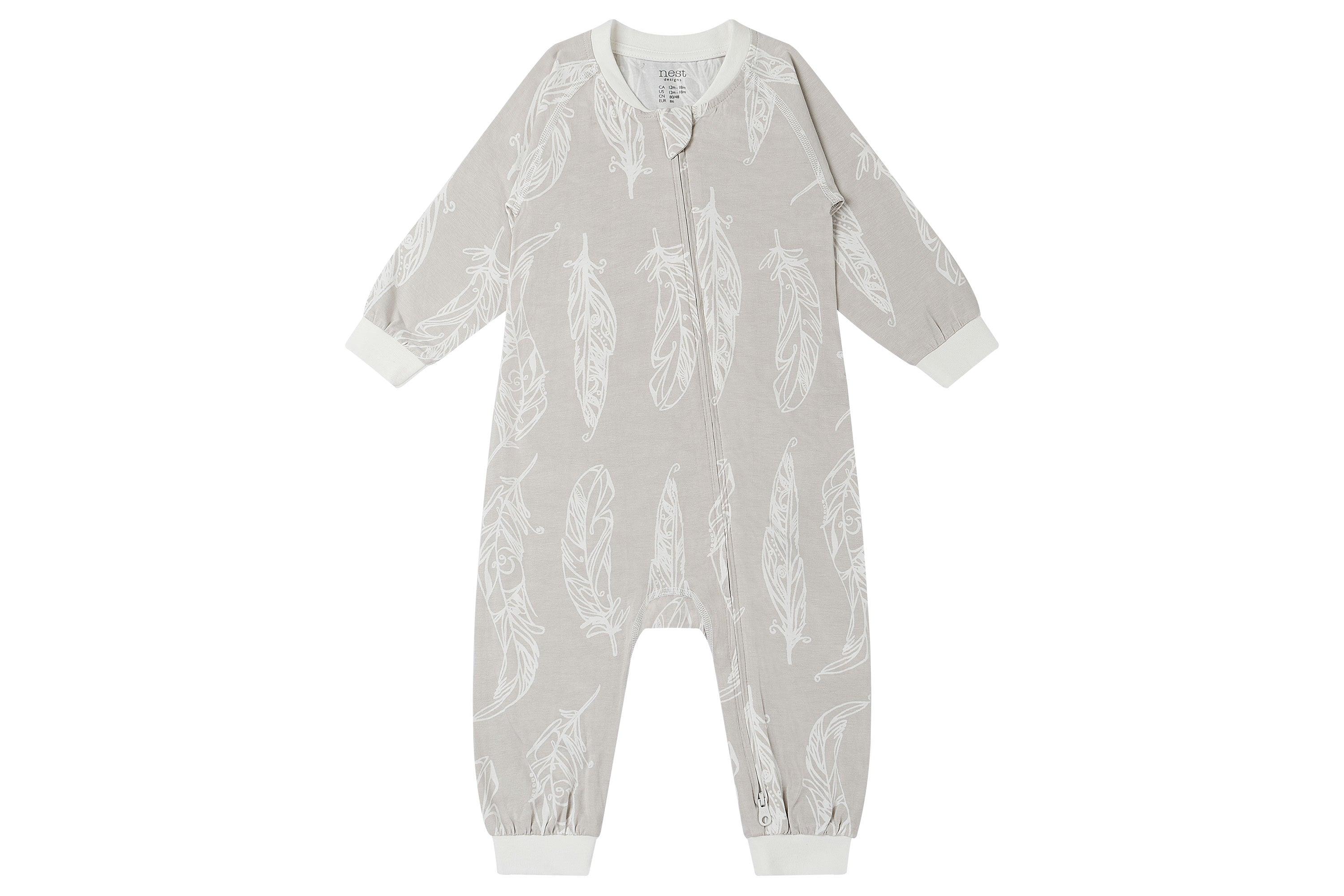 Avocado Bamboo One Piece Zip Long Sleeve Footless Sleeper