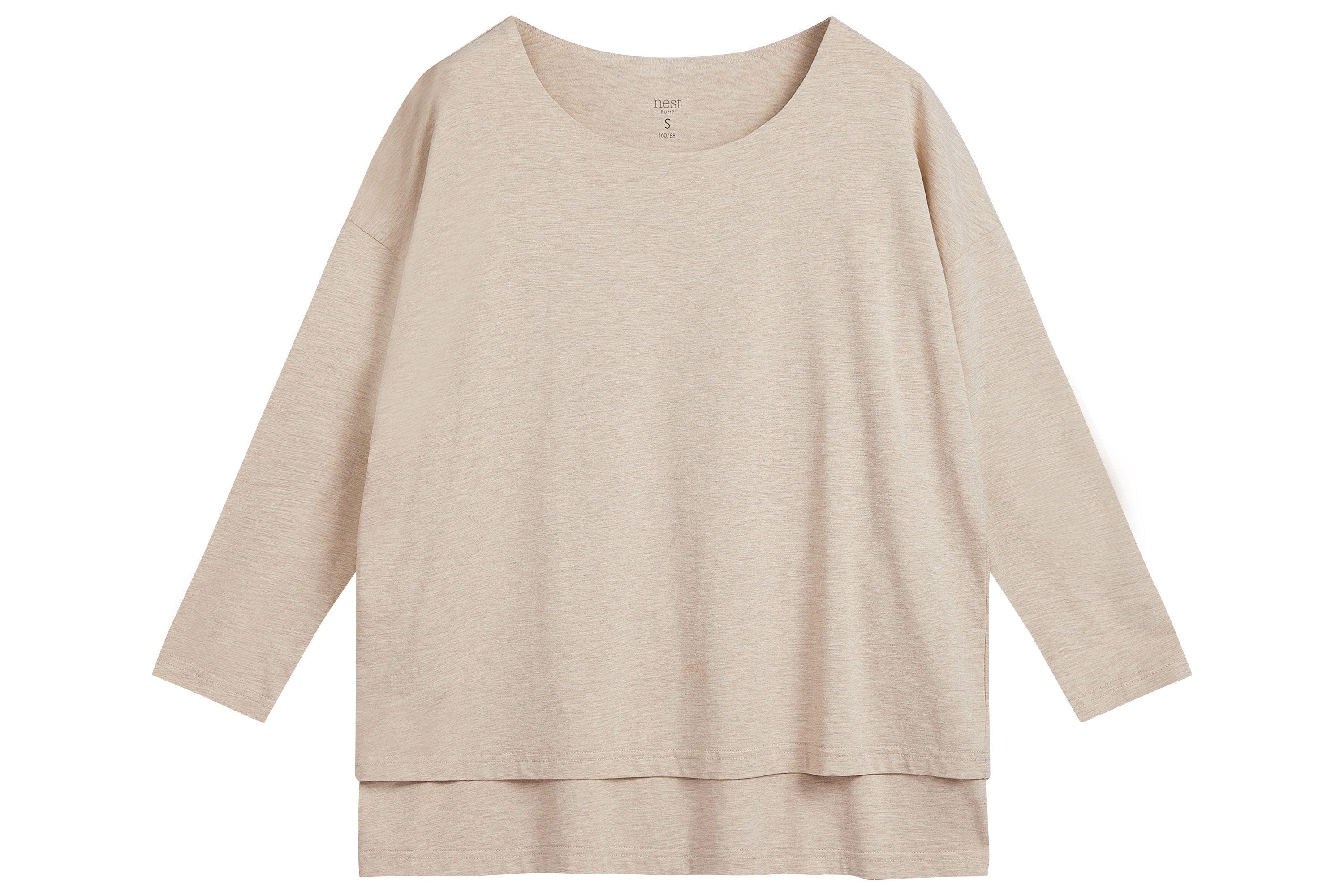 Bamboo Nest Bump Women's Long Sleeve Nursing T-Shirt