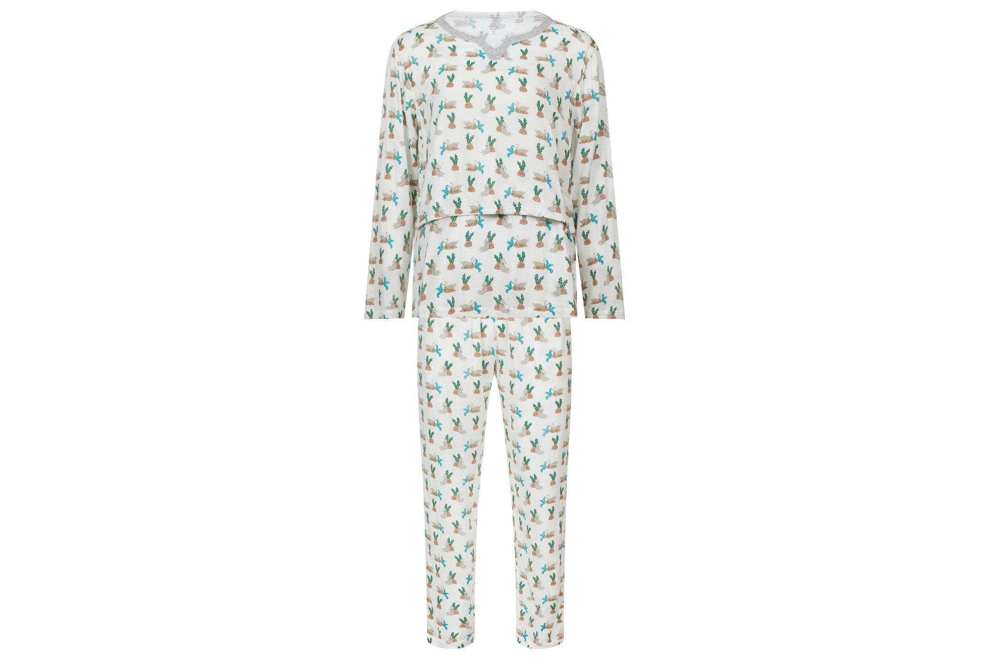 Women's Long Sleeve Nursing PJ Set