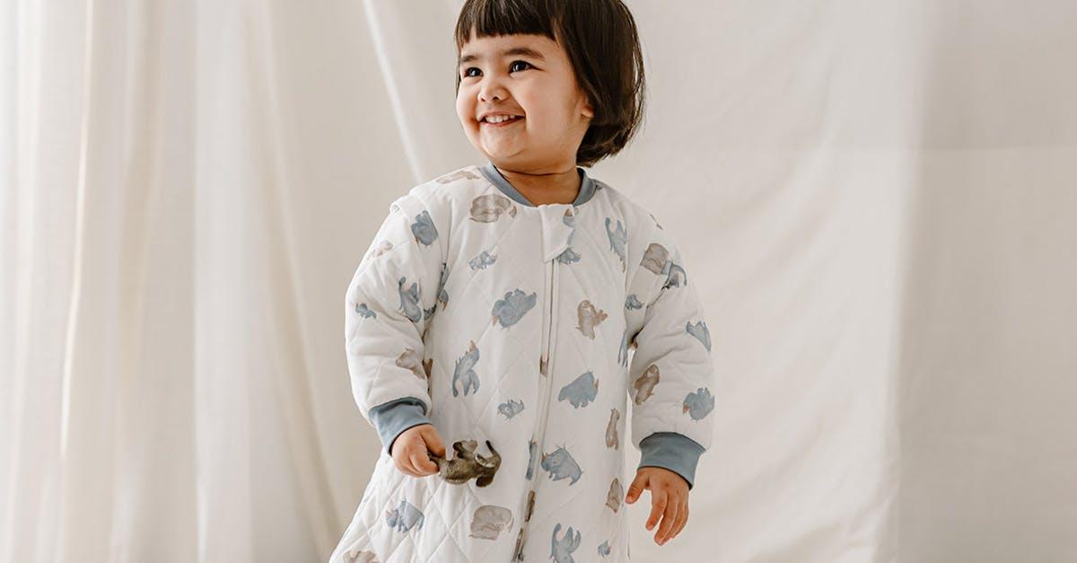 Toddler in Nest Designs' footed sleep bag (TOG for winter)