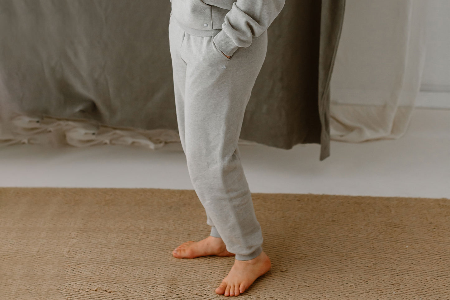 Women's Basics Side Seam Sweatpants (Organic Terry) - Cloudburst