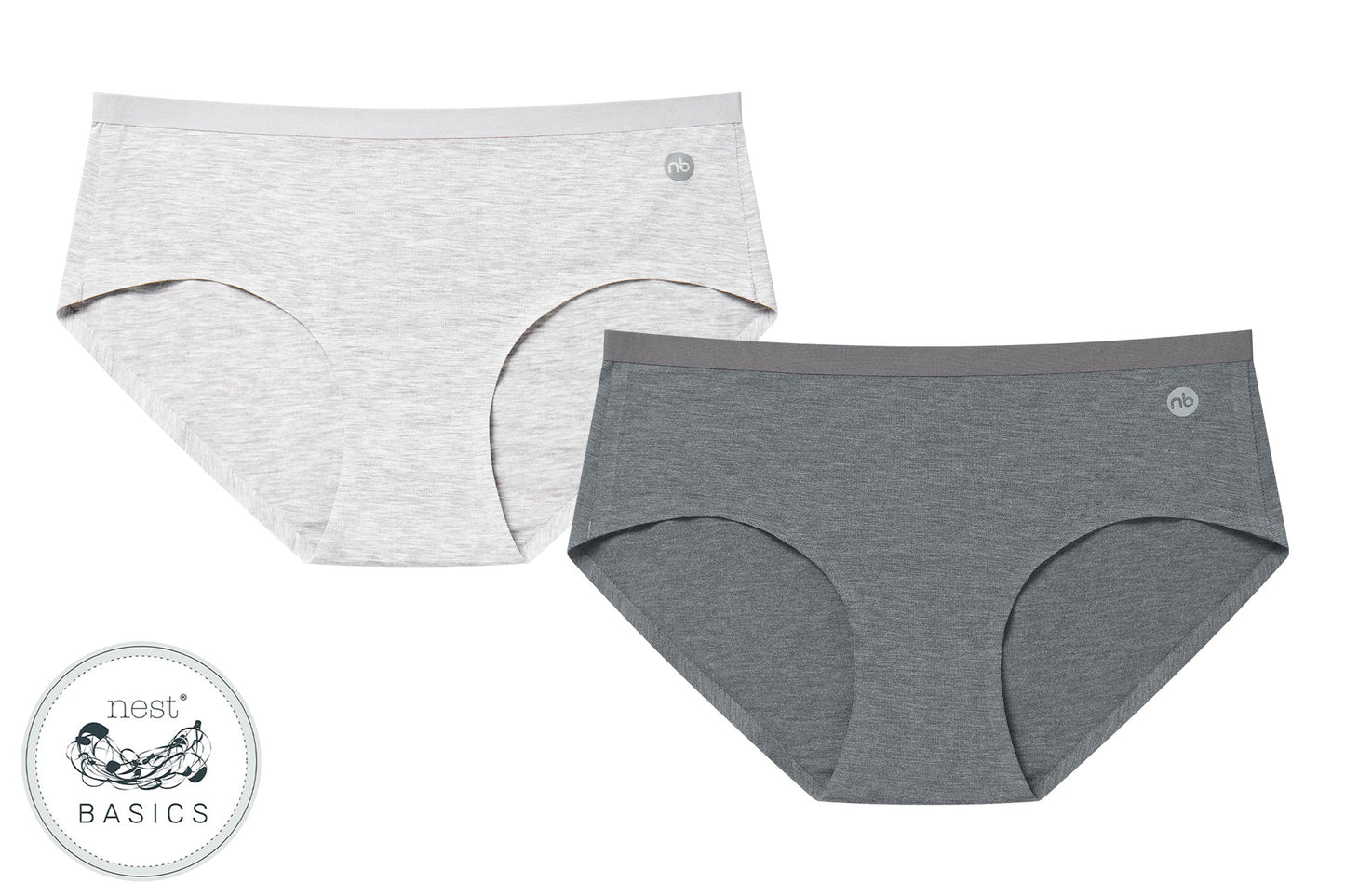 MUSINSA  HYGGE UNDERWEAR [SOFT] Soft no-wire bra and panties set - light  gray