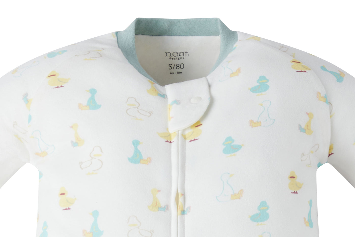 rubber duck' Organic Short-Sleeved Baby Bodysuit